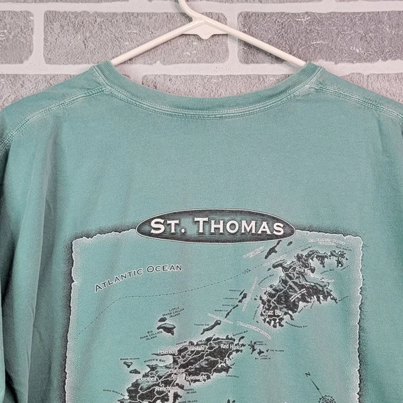 U.S. Virgin Islands St. Thomas Vintage Sun Faded Soft Cotton Tee Men's T-Shirt - Picture 13 of 16